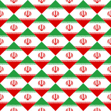 seamless pattern of iran flag. vector illustration. print, book cover, wrapping paper, decoration, banner and etc