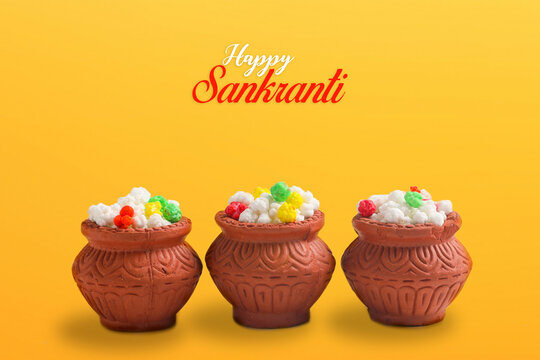 Indian festival makar sankranti concept : Tilgul in small bowl. Tilgul is a colourful sesame candy coated with sesame seeds; in Maharashtra people exchange tilgul on Sankranti