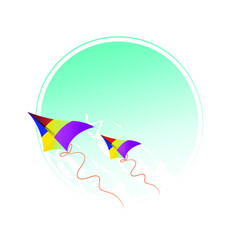 Fototapeta na wymiar easy to edit vector illustration of Happy Makar Sankranti background with colorful kite