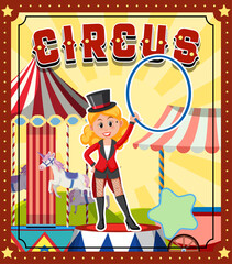 Circus banner design with
