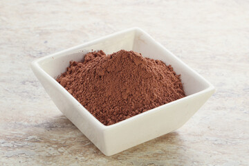 Natural organic cocoa powder for culinary