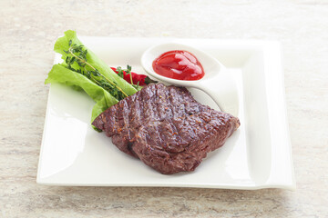 Grilled machete skirt beef steak