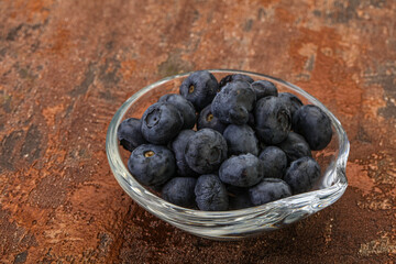 Ripe sweet tasty blueberries heap