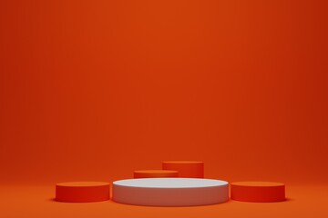 3d render mockup podium for product display background