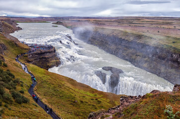 Iceland Gullfoss Golden Falls in autumn