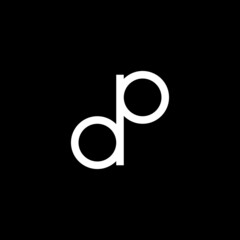 letter D P monogram logo design