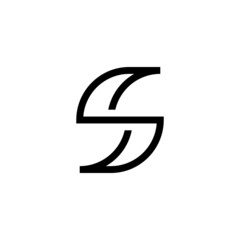 letter s line logo design