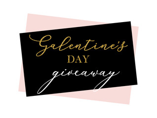 Galentine's day vector  giveaway banner