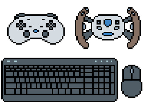 pixel art pc gaming controller
