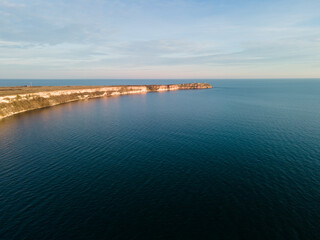 Obraz premium Aerial view from the sea of beautiful cliff