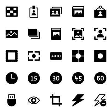 Glyph icons for photography.