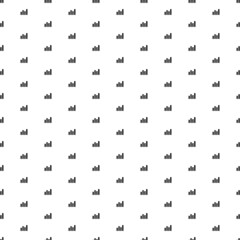 Square seamless background pattern from geometric shapes. The pattern is evenly filled with black chart line symbols. Vector illustration on white background