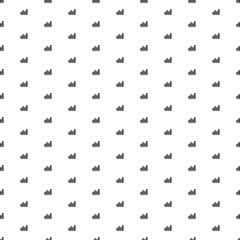Square seamless background pattern from geometric shapes. The pattern is evenly filled with black chart line symbols. Vector illustration on white background