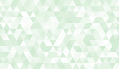 Abstract seamless pattern of geometric shapes. Mosaic background of  triangles. Evenly spaced triangles in different shades of green. Vector illustration