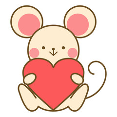 ハートを持つねずみ