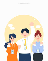 Naklejka premium Illustration of business people design 