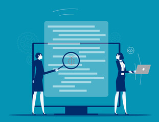 Software testing. Bug fixing abstract metaphor