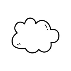 Vector illustration of  outline doodle cloud  for children, coloring and scrap book