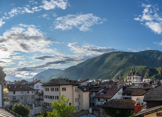 Fototapeta na wymiar A sunny day in Bolzano, South Tyrol, Italy