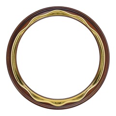 Wooden frame for paintings, mirrors or photo isolated on white background