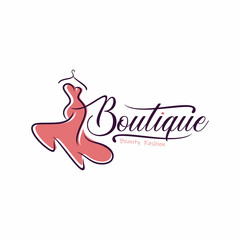 Luxury boutique and fashion logo vector 