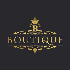 Luxury boutique and fashion logo vector 
