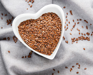Vegetarian organic nutrition flax seeds