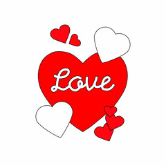 Festive Card for Happy Valentine's Day. Happy Valentine`s day greeting card cover template. Vector illustration