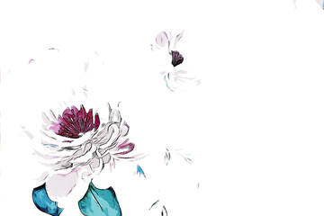 Obraz na płótnie Canvas Beautiful abstract floral bouquet illustration