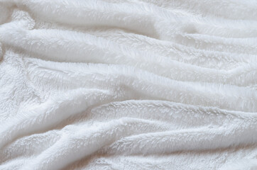 White fur folds background