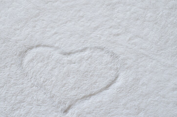 Heart shape made of pelage