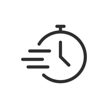 Time icon. Fast time vector icon. Deadline icon.