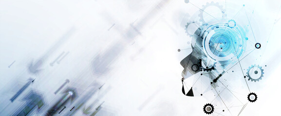 Conceptual technology illustration of artificial intelligence