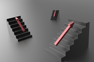 Obraz premium ステップアップイメージ Business growth concept.