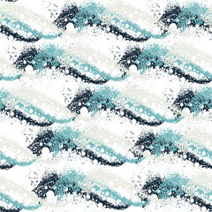 Abstract water foam. gentle colored wave pattern - isolated vector illustration on white background.