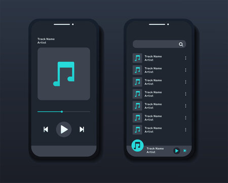 Mobile Music Player. Vector Illustration