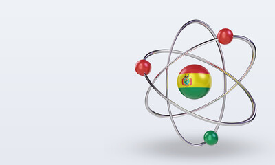 3d science day Bolivia flag rendering right view