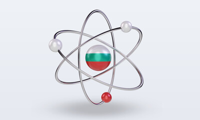 3d science day Bulgaria flag rendering front view