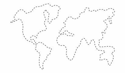 Dot illustration. World map dot design vector illustration. modern world concept isolated white background.