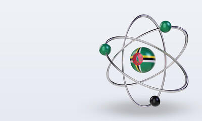 3d science day Dominica flag rendering right view