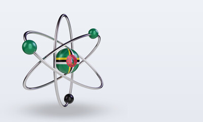 3d science day Dominica flag rendering left view