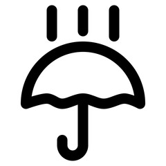 umbrella line icon