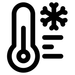 thermometer line icon