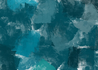 vector blue-green ocean abstract background in watercolor design illustration