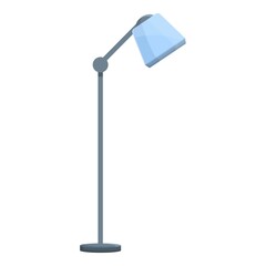 Steel torchere icon cartoon vector. Lamp furniture. Office light
