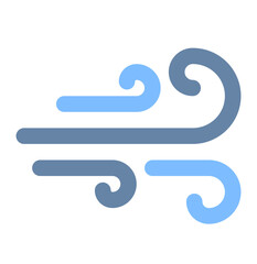 wind colored line icon