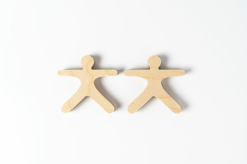 Obraz premium A business team and its leader standing together. Leadership concept. A dreamteam concept