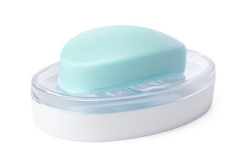 Soap and soap box isolated on a white background