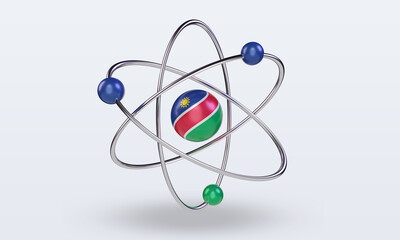 3d science day Namibia flag rendering front view