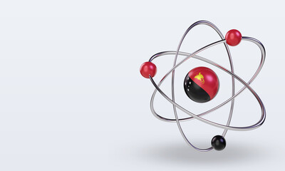 3d science day Papua New Guinea flag rendering right view